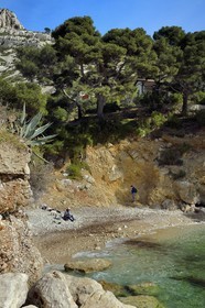 France, Bouches du Rhone, Marseille, National Park of the Calanques, Calanque de Sormiou, Calanque de Sormiou (cove)