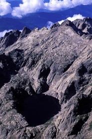 France, Haute Corse, lake of Capitello (1930 meters) (aerial view)