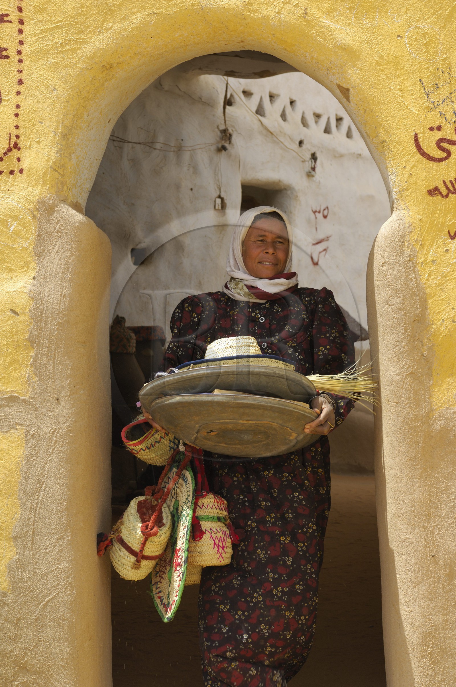 Egypte, désert libyque, oasis de Dakhla, le village de Eshbet Bashendi (Bashandi)