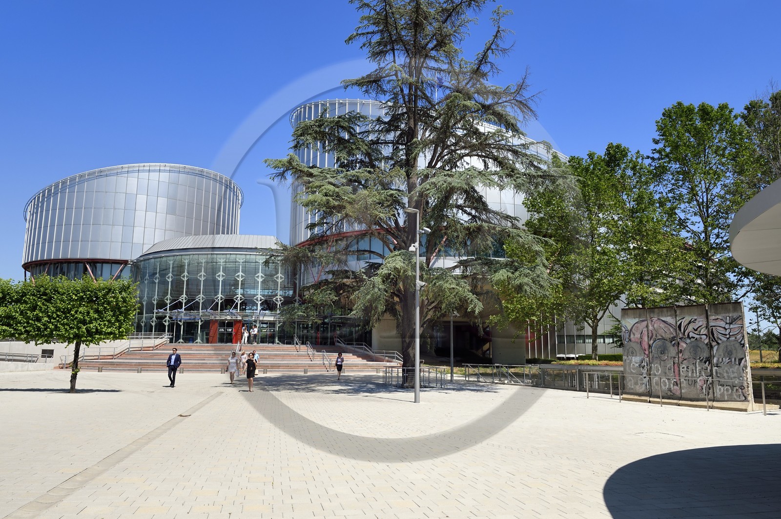 France, Bas-Rhin (67), Strasbourg, quartier européen, le batiment de la Cour européenne des droits de l'homme qui dépend du Conseil de l'Europe
