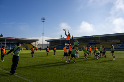 France, Nièvre (58), Sermoise-sur-Loire, stade du Pré-Fleuri, séance d'entrainement des joueurs de l'USON Nevers Rugby