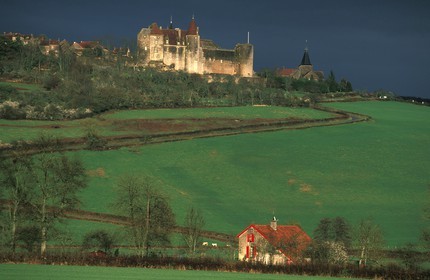 France, Cote d'Or, Chateauneuf en Auxois, the perched village