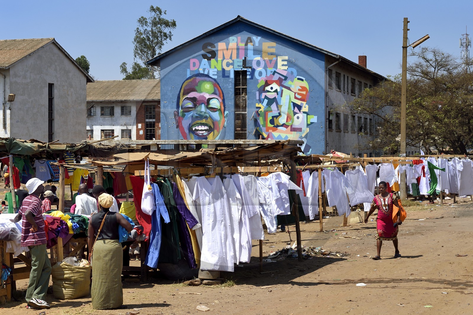 Zimbabwe, Harare, marché de Mbare