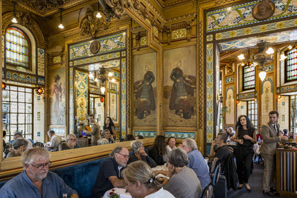 France, Loire Atlantique, Nantes, Graslin district, La Cigale brasserie with its Art Nouveau interior decoration