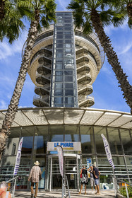France, Hérault (34), Palavas-Les-Flots, le Phare de la Méditerranée, tour d'observation de 43 mètres issue de la transformation de l'ancien chateau d'eau