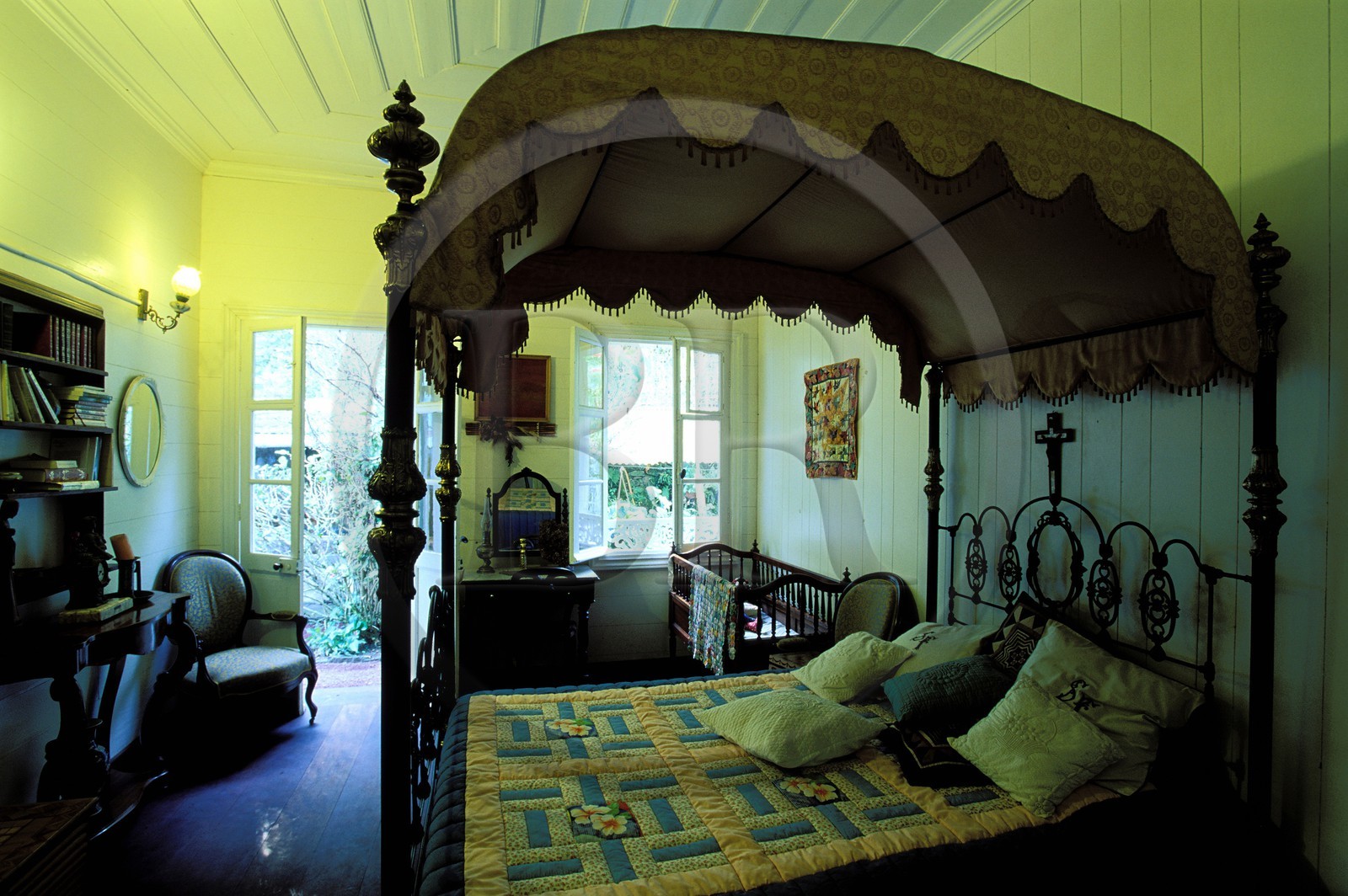 France, île de la Réunion, Cirque de Salazie, Hell-Bourg, labellisé Les Plus Beaux Villages de France, la Maison Folio est une case créole historique et typique