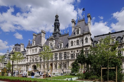 France, Paris (75), l'hotel de ville de Paris (mairie)