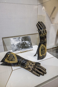 France, Aveyron, Millau, Millau and Grands Causses museum housed in the Hotel de Pegayrolles, the magic gloves of the Beast that made Beauty travel through time in Jean Cocteau's film, recreated in 2016 by the workshops of Maison Fabre