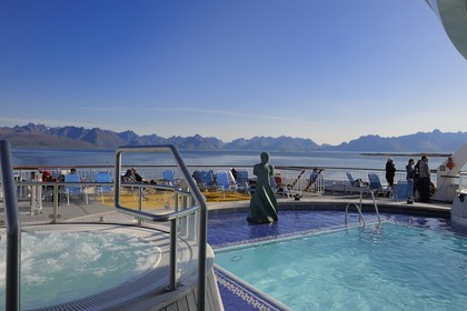 Norvège, Nordland, iles des Westeralen, l'express cotier Hurtigruten