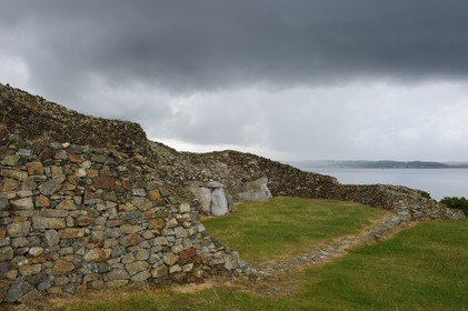 France, Finistere, Kermehelen peninsula (Morlaix Bay), Barnenez cairn, 6000 years old made of two cairns