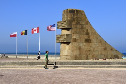 France, Calvados, Saint Laurent sur Mer, along the beach of Omaha Beach memorial Allied landings