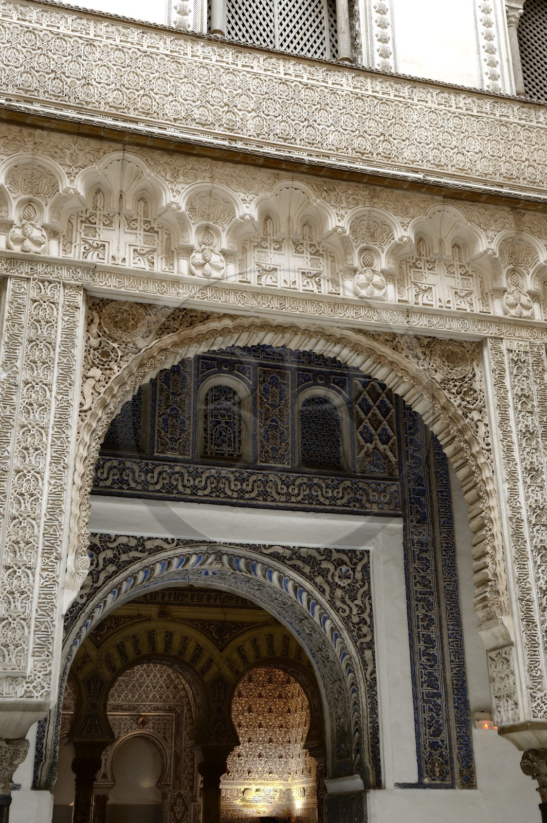 Espagne, Andalousie, Séville, Alcazar de Séville (Reales Alcazares de Sevilla), classé Patrimoine Mondial de l'UNESCO, Patio des Poupées (Patio de las Munecas)