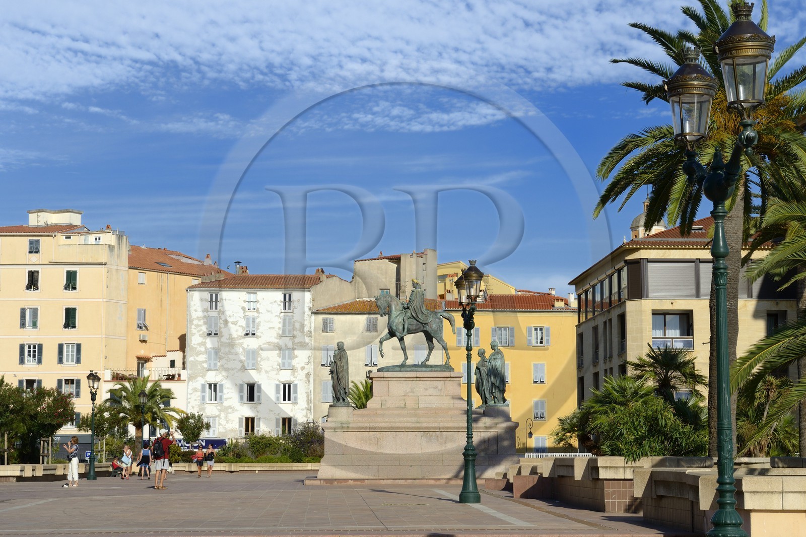 France, Corse-du-Sud (2A), Ajaccio, statue Napoleon et ses frères place De Gaulle France, Corse-du-Sud (2A), Ajaccio, statue Napoleon et ses frères place De Gaulle