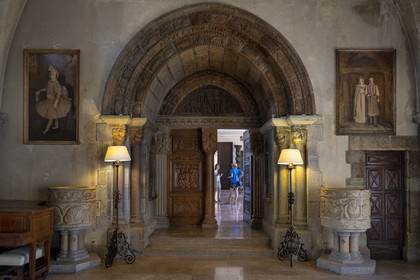 France, Alpes-Maritimes (06), Mandelieu-la-Napoule, chateau de La Napoule (XII-XIXe siècle) reconstruit en grande partie au début du XXème siècle par le couple américain Henry et Marie Clews, il abrite désormais le Clews Center for the Arts