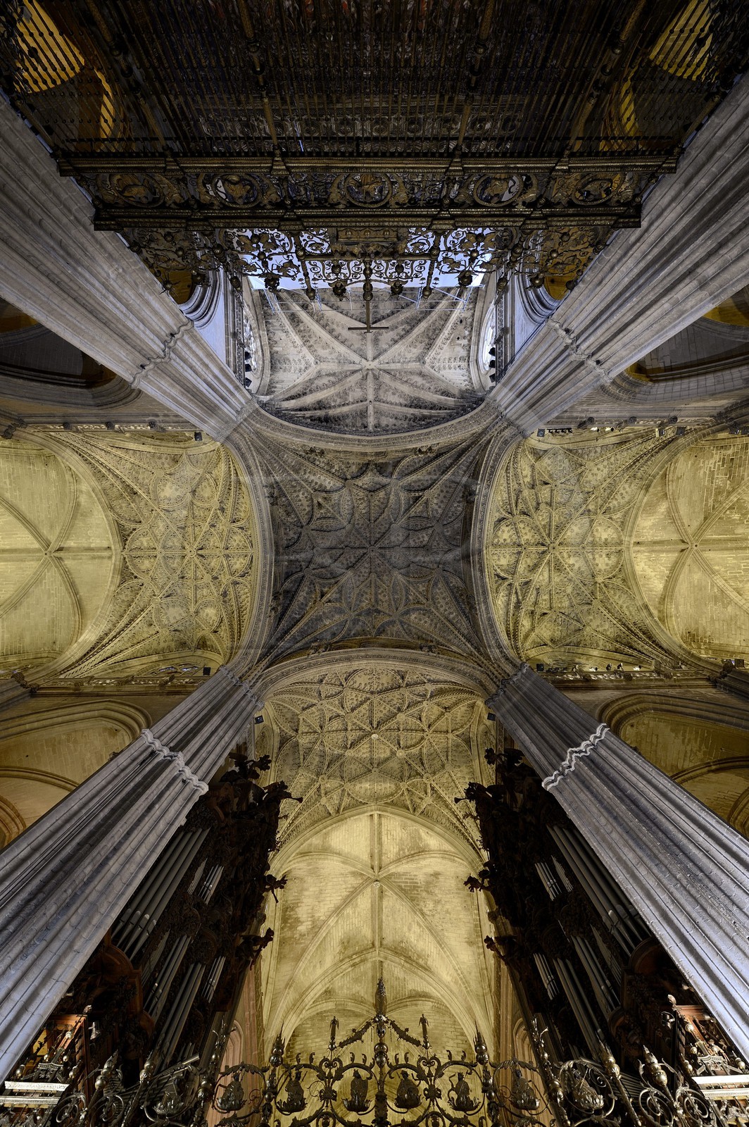 Espagne, Andalousie, Séville, la cathédrale, classé Patrimoine Mondial de l'UNESCO, la voute