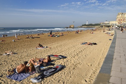 France, Pyrénées-Atlantiques (64), Pays-Basque, Biarritz, la Grande Plage
