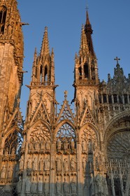 France, Seine-Maritime (76), Rouen, facade sud de la cathédrale Notre-Dame de Rouen