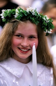 Lithuania (Baltic States), Kaunas, communicant at the cathedral
