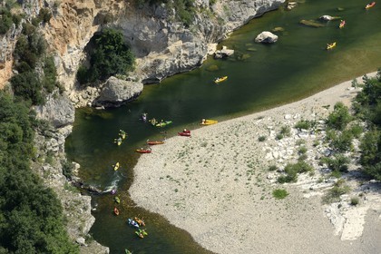 France, Ardèche (07), gorges de l'Ardèche, longue de 30 km, de Vallon Pont d'Arc à Saint Martin d'Ardèche