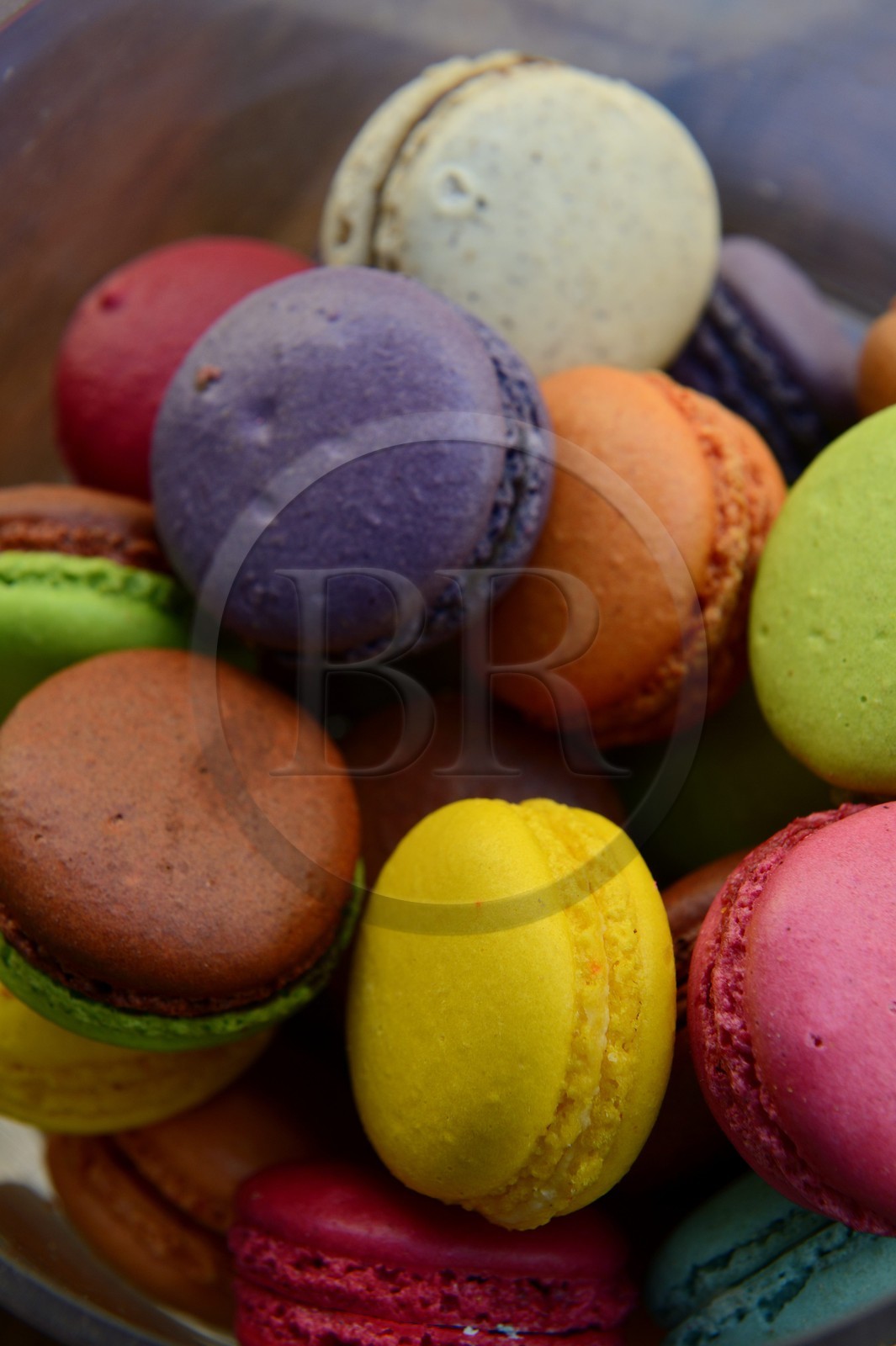 France, Haute-Corse (2B), Calvi, macarons de la patisserie Aux Gâteaux Corses