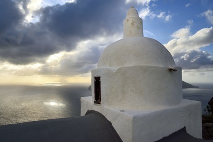 Italy, Sicily, Aeolian Islands, listed as World Heritage by UNESCO, Lipari Island, Quattropani Chiesa Vecchia (the old church)