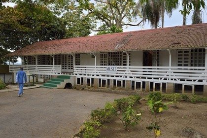 Gabon, Province du Moyen-Ogooué, Lambaréné, l'ancien Hopital Albert Schweitzer devenu musée, sa dernière maison
