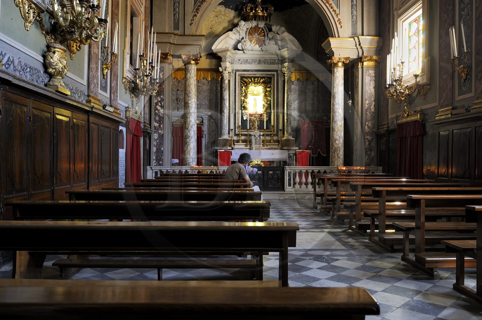 Italy, Tuscany, Elba Island, Portoferraio, Church of Mercy (Misericordia Reverenda) in Via Napoleone, Madame Mere came there to pray as well as Napoleon Italy, Tuscany, Elba Island, Portoferraio, Church of Mercy (Misericordia Reverenda) in Via Napoleone, Madame Mere came there to pray as well as Napoleon