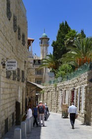 Israel, Jérusalem, ville sainte, vieille-ville classée Patrimoine Mondial de l'UNESCO, la Via Dolorosa (Chemin de Croix) dans le quartier musulman