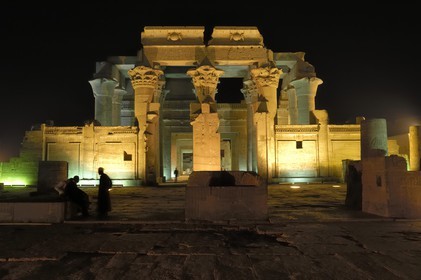 Egypt, Upper Egypt, Nile Valley, Kom Ombo Temple dedicated to Sobek, the god with a crocodile's head