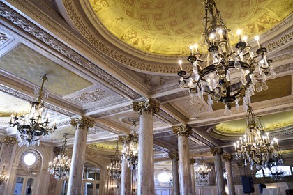 France, Alpes-Maritimes (06), Cannes, le palace du Carlton sur le boulevard de la Croisette, la salle de réception