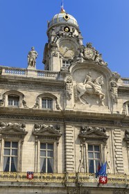 France, Rhone, Lyon, historical site listed as World Heritage by UNESCO, Place des Terreaux, City Hall