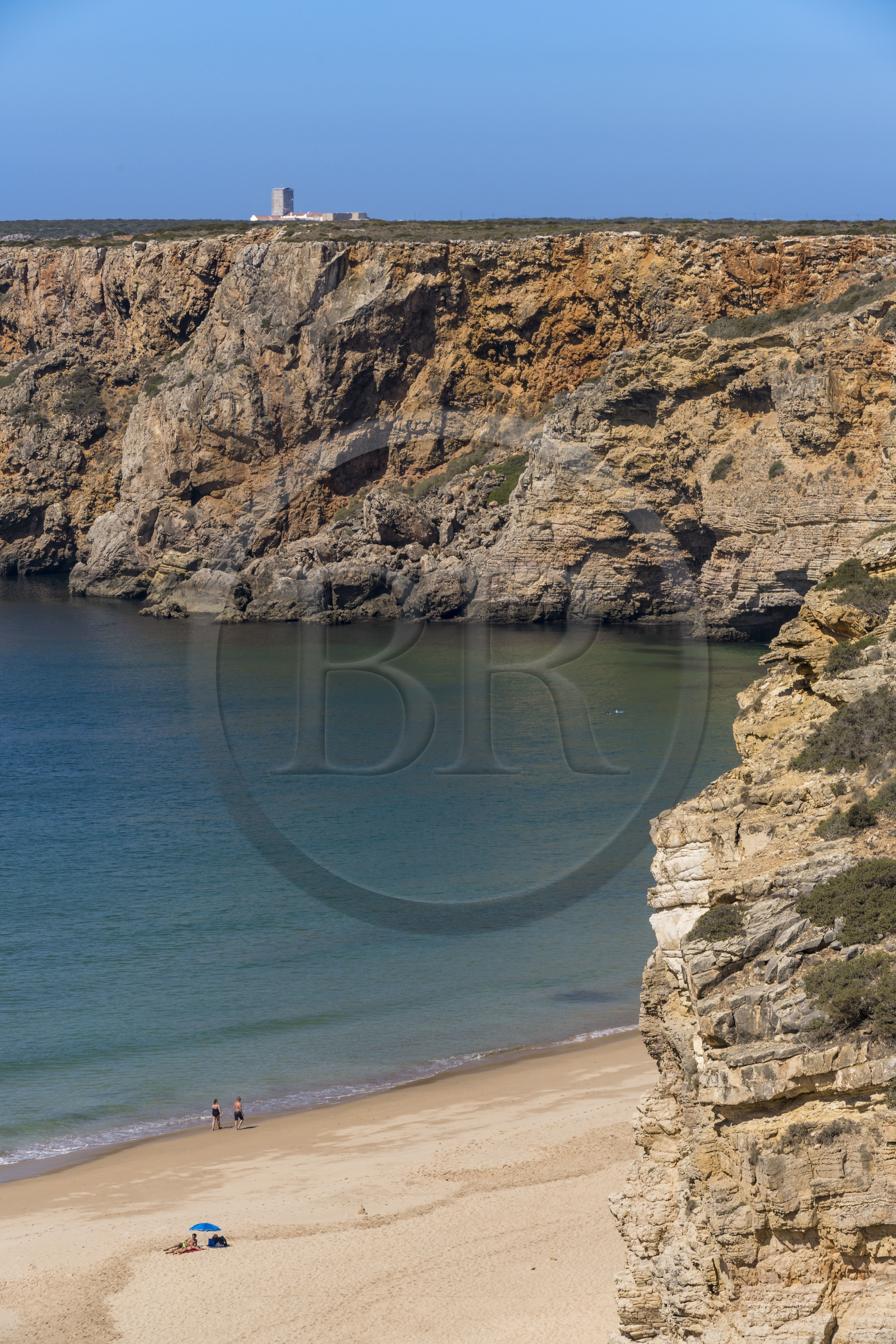 Portugal, Algarve, parc naturel du Sud-Ouest Alentejano et Costa Vicentina, Sagres à l'extrême sud-ouest du Portugal et de l'Europe, la plage Praia do Beliche