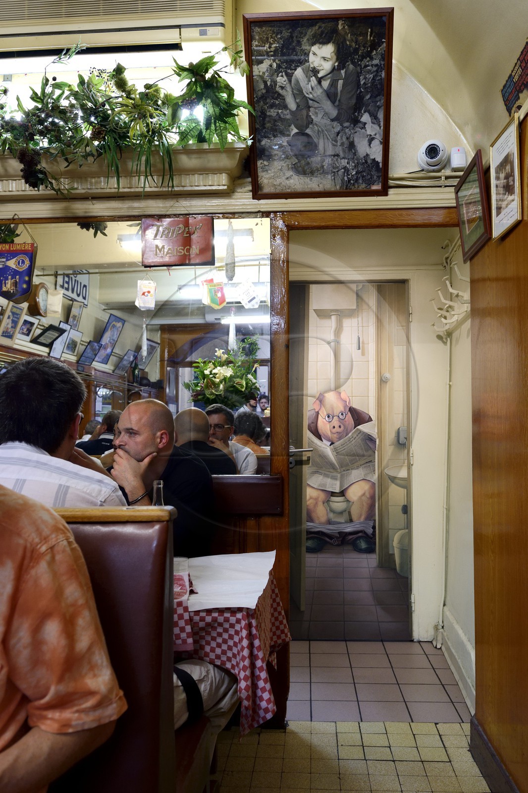 France, Rhône (69), Lyon, site historique classé Patrimoine Mondial de l'UNESCO, bouchon lyonnais le Café des Fédérations rue Major Martin