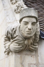 France, Côte d'Or (21), Semur-en-Auxois, l'église Notre-Dame, gargouille