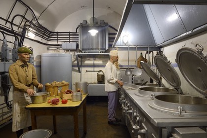 France, Moselle, Veckring, Maginot Line, Hackenberg Fortress, troop kitchens