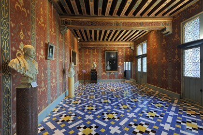 France, Loir et Cher, Loire Valley listed as World Heritage by UNESCO, Chateau de Blois, hall of queen Catherine de Medicis