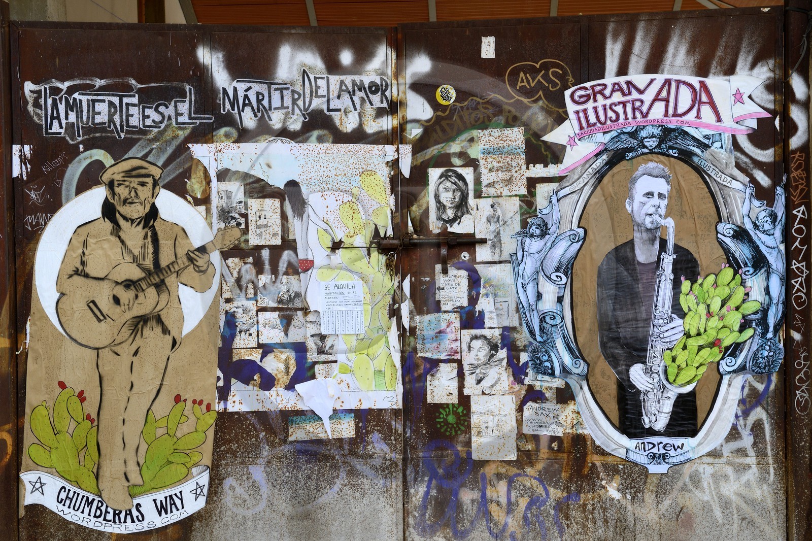 Espagne, Andalousie, Grenade, l'ancien quartier arabe de l' Albayzin, graffiti