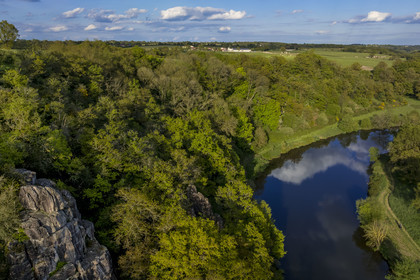 France, Vendee, Saint-Aubin-des-Ormeaux, the Sevre Nantaise river valley (aerial view)
