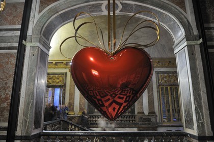 France, Yvelines, Chateau de Versailles, listed as World Heritage by UNESCO, work of the artist Jeff Koons