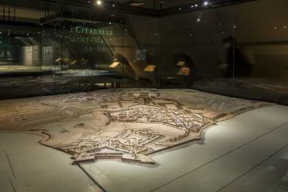 France, Paris, Hotel des Invalides, Army Museum, Musée des Plans-Reliefs (relief maps museum), Château d'Oléron, model made in 1703