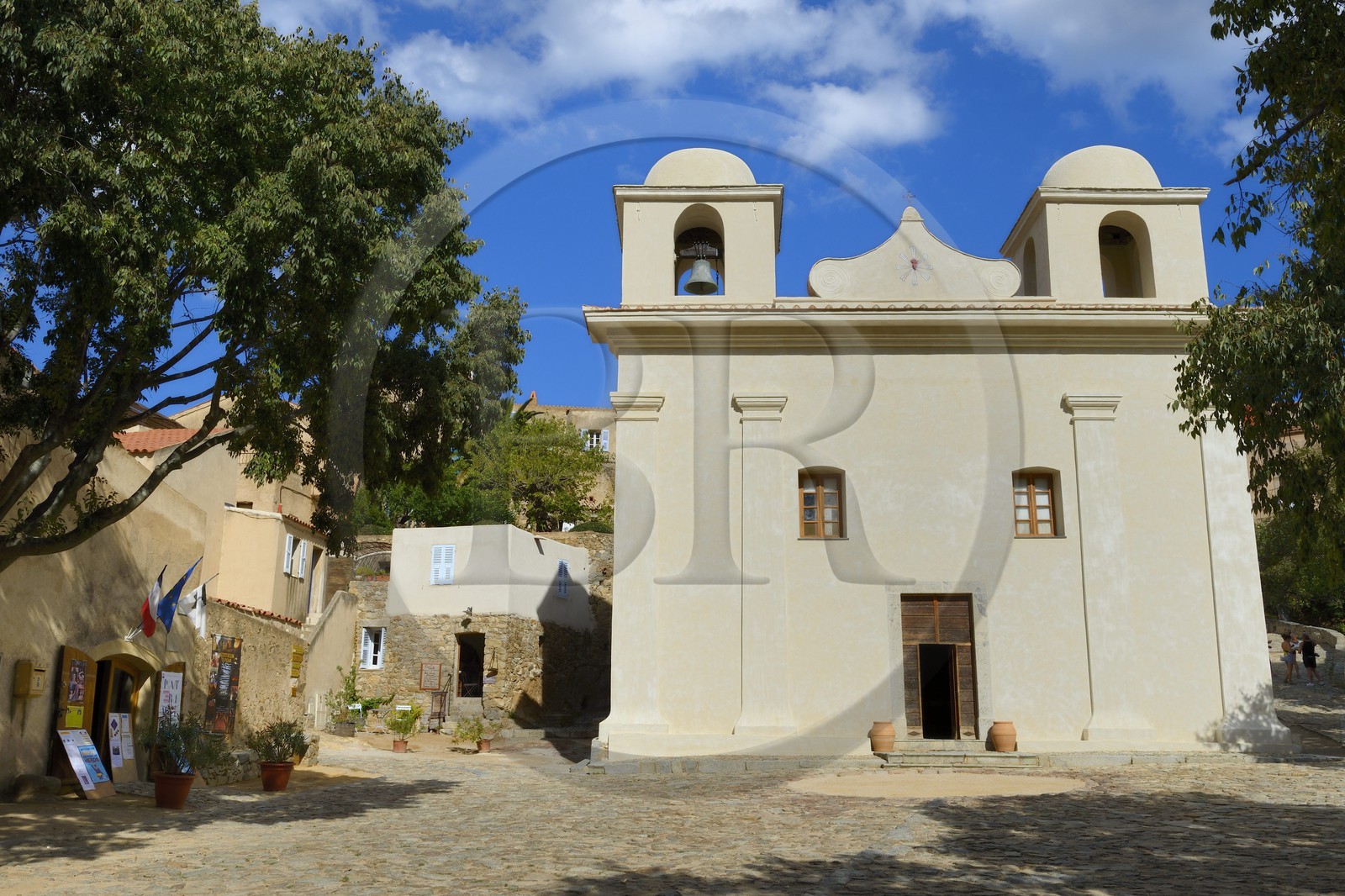 France, Haute Corse, Balagne, village of Pigna church