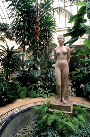 France, Paris (75), le Palais du Luxembourg (Sénat), la Présidence, le jardin d'hiver, ancien cloître du couvent