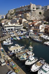 France, Bouches-du-Rhône (13), Marseille, quartier d'Endoume, le Vallon des Auffes, restaurant Chez Jeannot