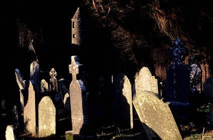 Republic of Ireland, County of Wicklow, Glendalough cemetery