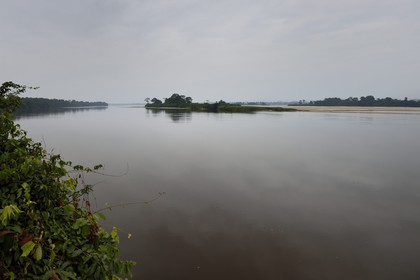 Gabon, Moyen-Ogooue Province, Lambaréné, the former Albert Schweitzer Hospital, the Ogooue river