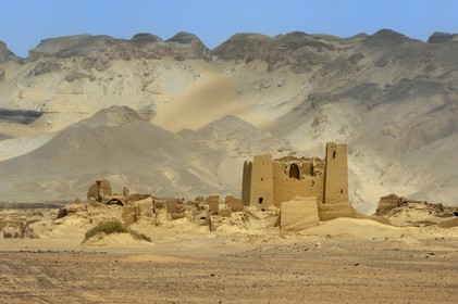 Egypte, Haute-Egypte, désert libyque, forteresse de Umm el-Dabadib au nord-est de Kharga