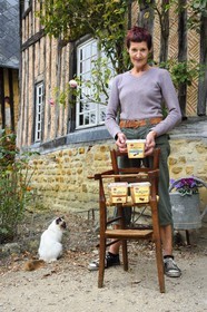 France, Calvados, Pays d'Auge, Cambremer, Mondeaux farm, Nicole et Jacques Sablery producers of Teurgoule, dessert made of sweet rice pudding usually flavored with cinnamon