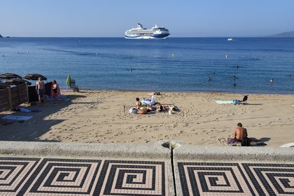 France, Var, Saint-Raphael, Promenade René Coty, Veillat beach