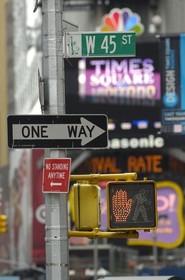United States, New York, Manhattan, Times Square, street sign