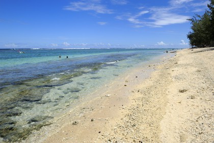 France, île de la Réunion, la Cote Ouest, plage du lagon de Saint-Gilles-Les-Bains à l'Ermitage-les-Bains